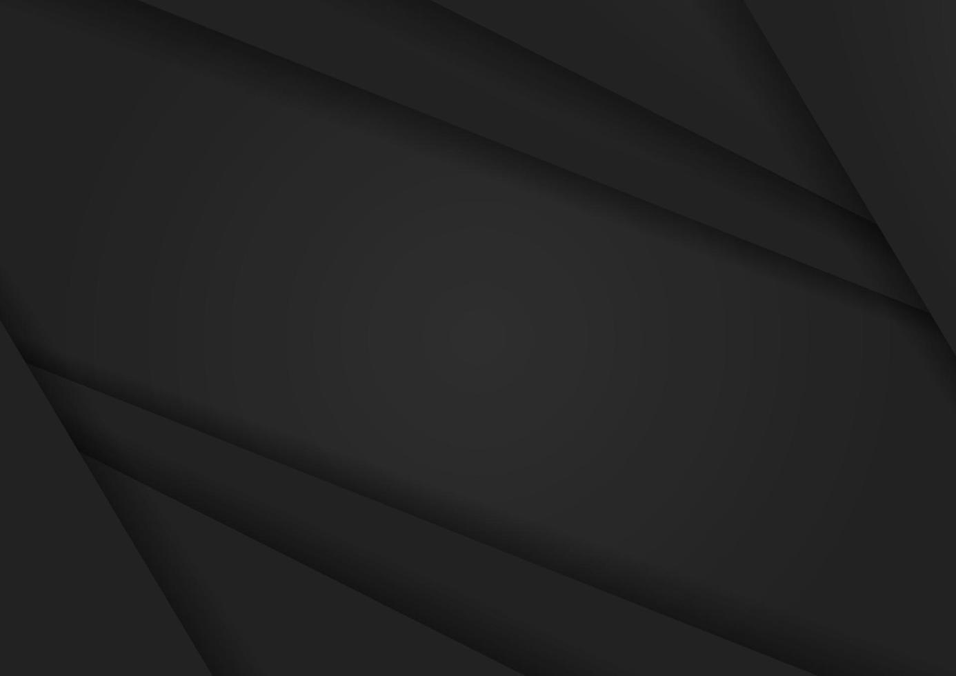 Abstract black paper background design with shadow vector