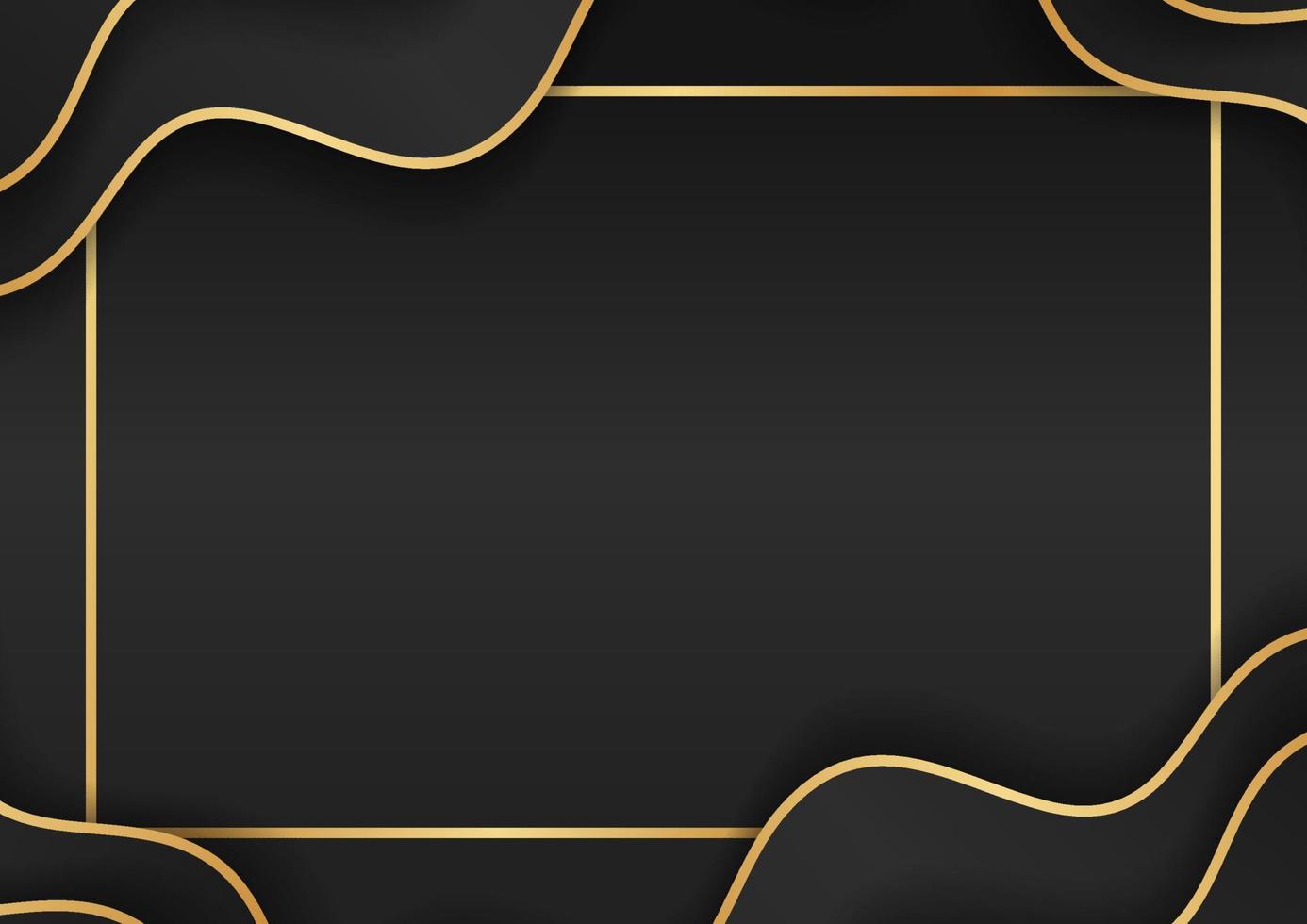 Abstract black and gold lines luxury background vector