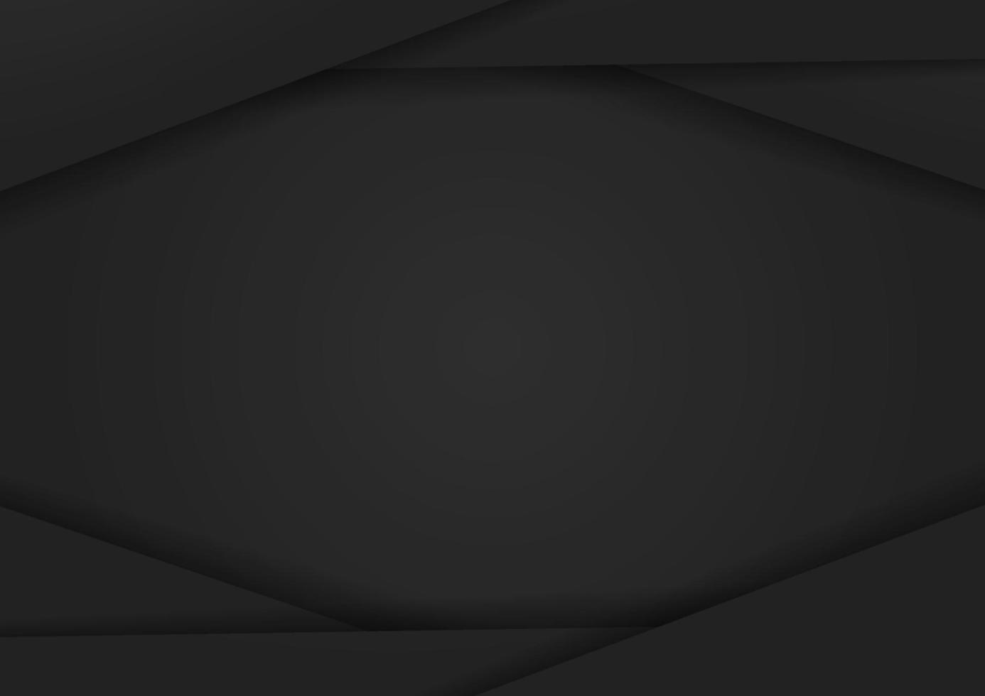 Abstract black paper background design with shadow vector