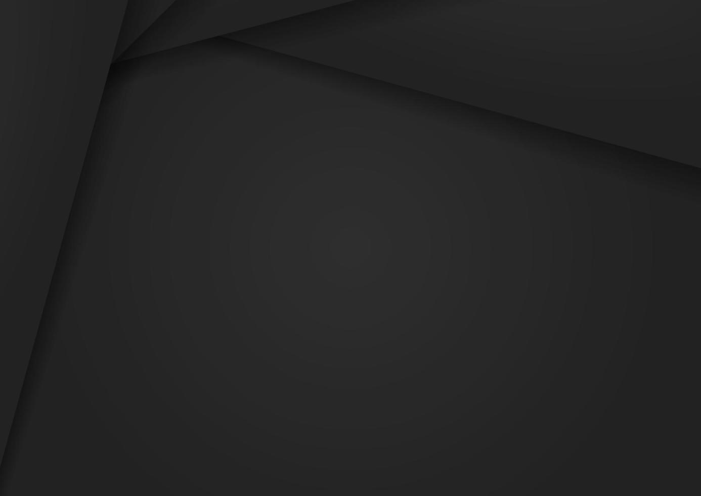 Abstract black paper background design with shadow vector