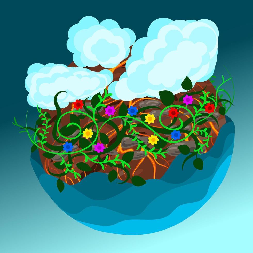 Eco system Mother earth, background vector illustration