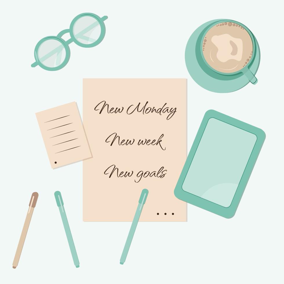 Monday motivation poster vector