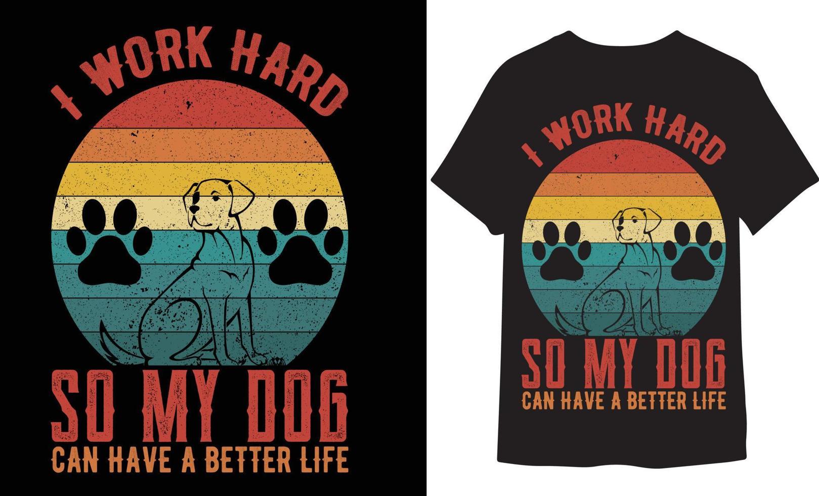 diseño de camiseta de perro vector