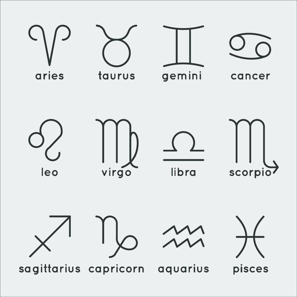 Horoscope sign and symbol collections. Vector eps 10