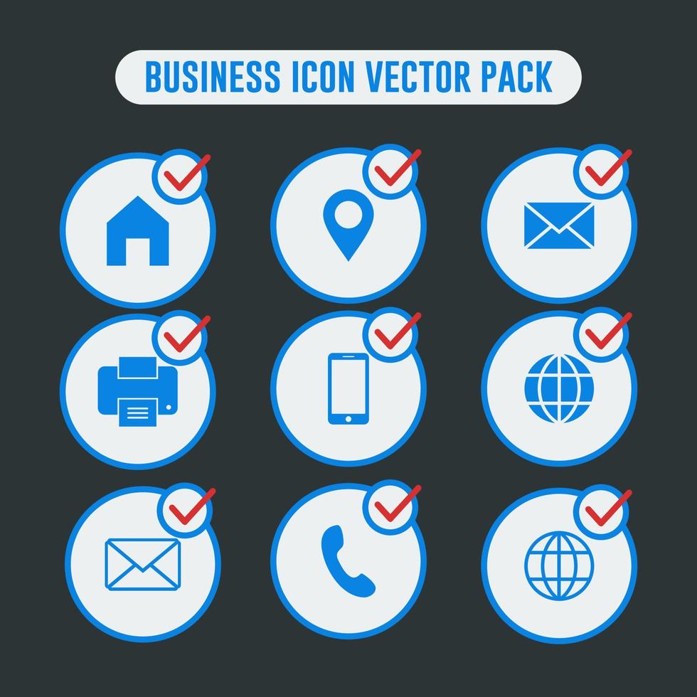 conjunto de negocio icono y símbolo. vector eps 10