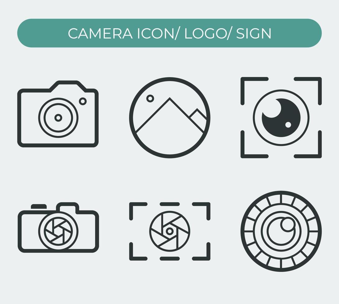 Set of image icon and symbol. Vector eps 10.