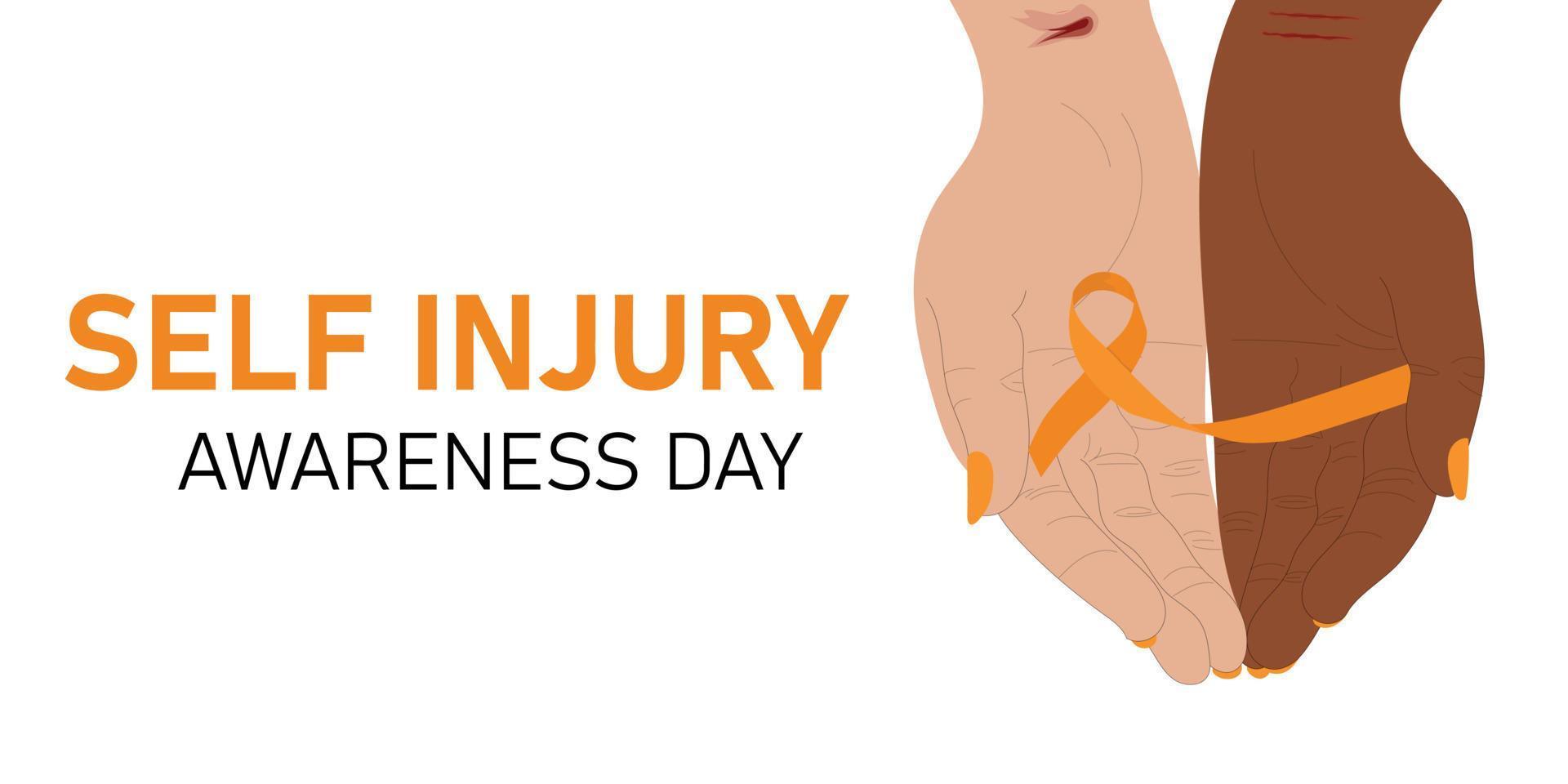 Self Injury Awareness Day vector