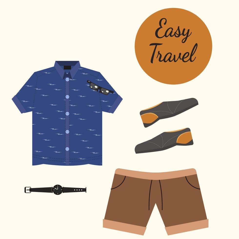 Flat Lay clothes vector