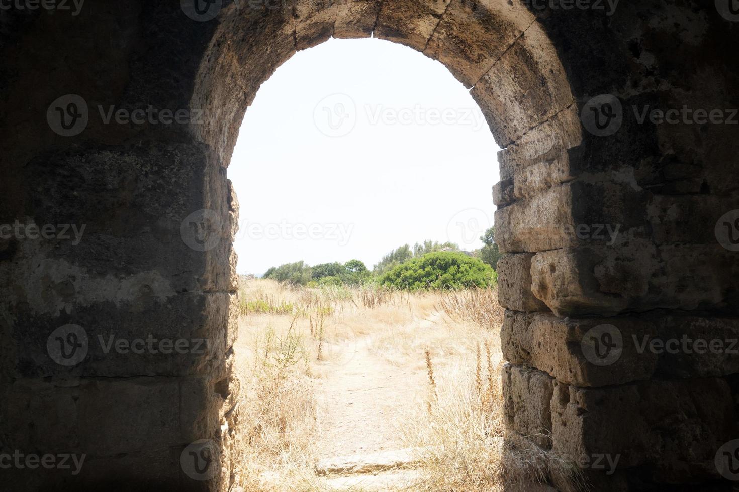 Byzantine church with no roof in Vendicari Sicily photo