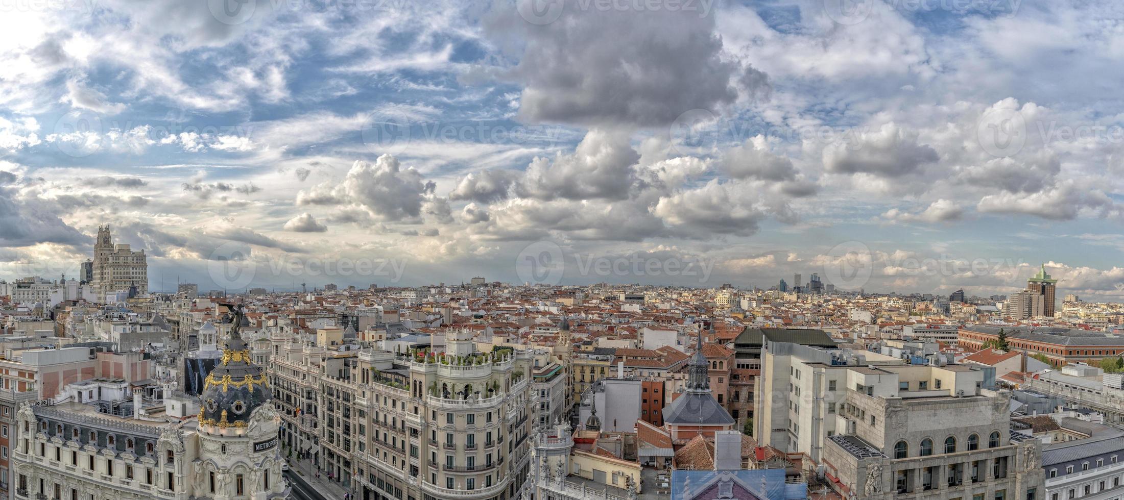 Madrid Spain aerial panorama cityscape photo