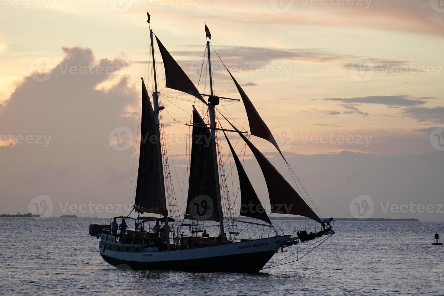 KEY WEST, USA - NOVEMBER 5, 2018 - town full of tourist for beautiful sunset photo