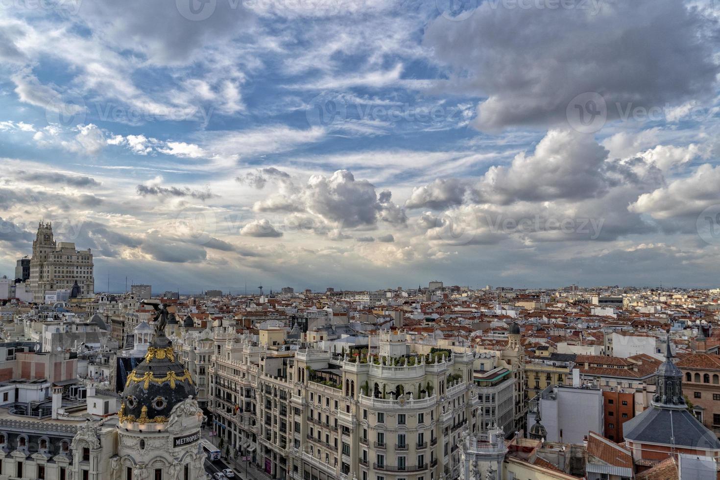 Madrid Spain aerial panorama cityscape photo