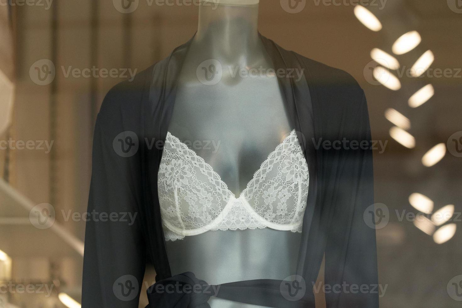 woman lingerie on a mannequin inside a shop photo