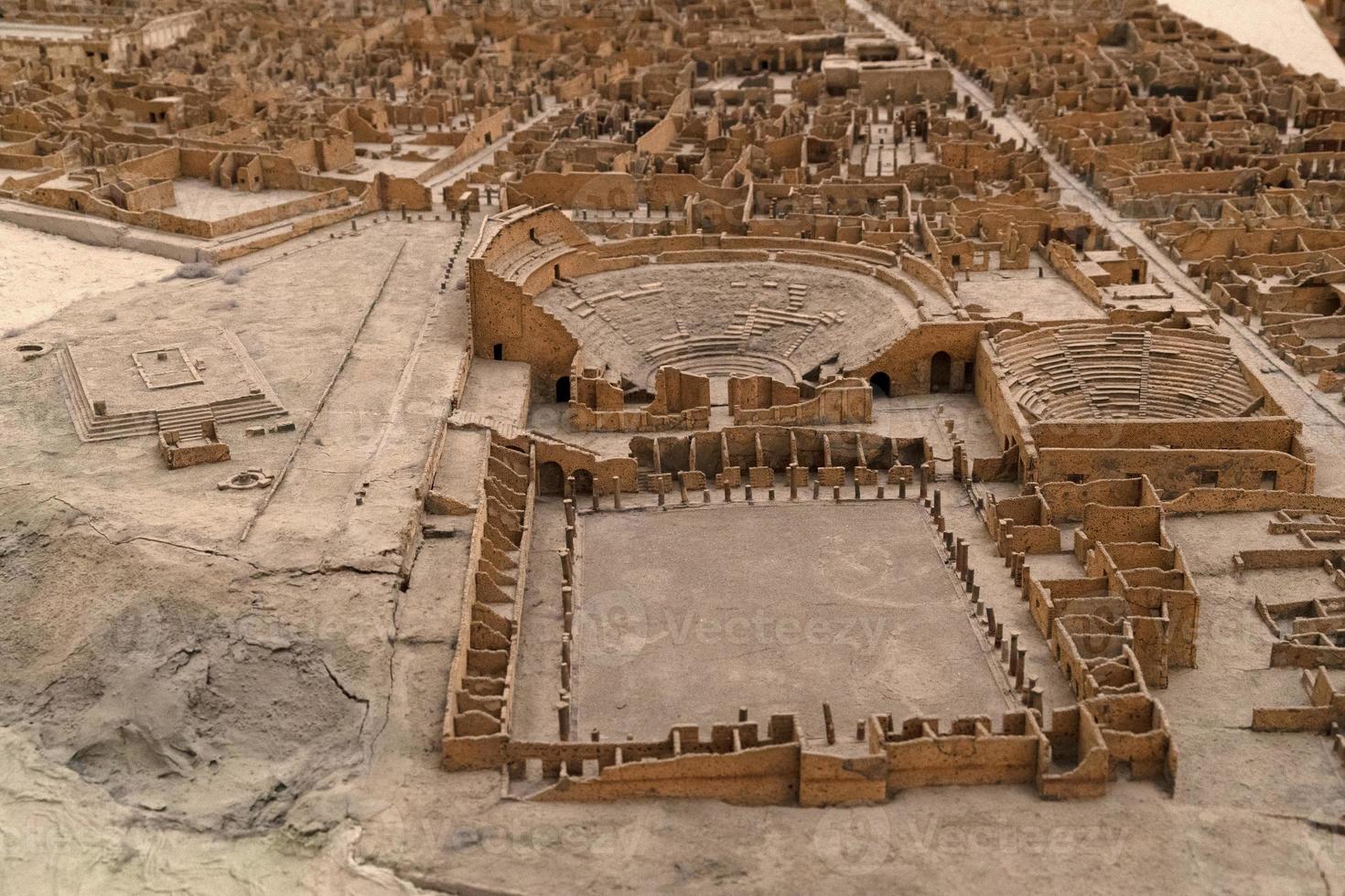 modelo de la ciudad de las ruinas de pompei foto