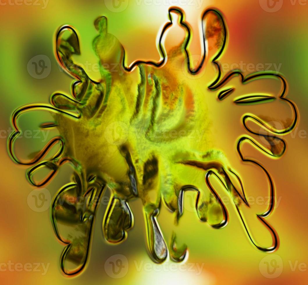 Golden Soft Organic Background Digital Rendering photo