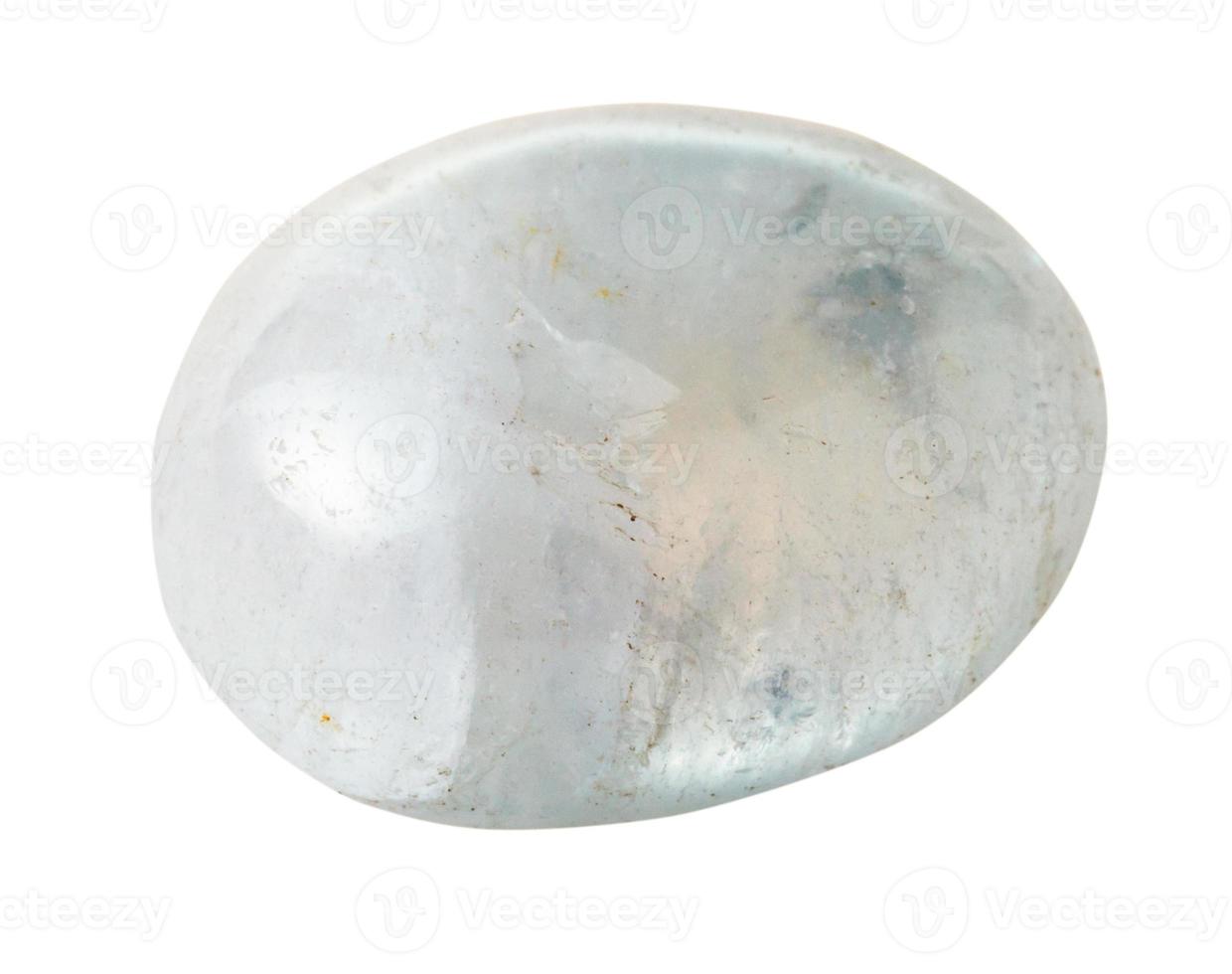 White Agate gemstone isolated photo