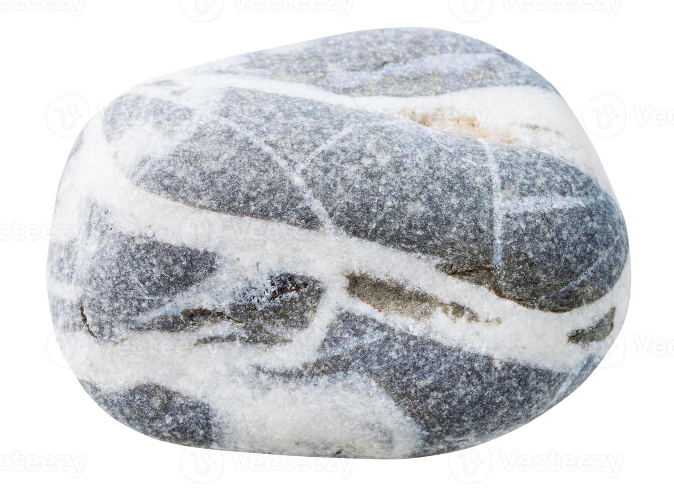pebble from gneiss rock natural mineral stone photo
