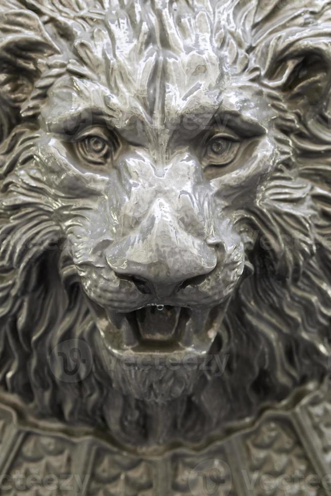 Lion head fountain photo