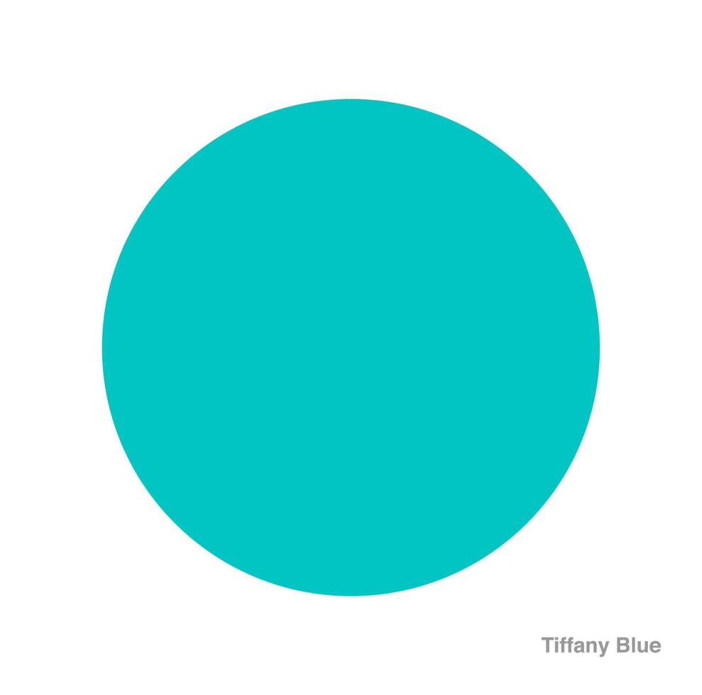 Tiffany blue color vector isolated solid round. Tiffany blue dot.