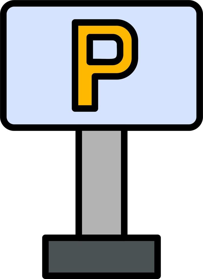 icono de vector de señal de estacionamiento