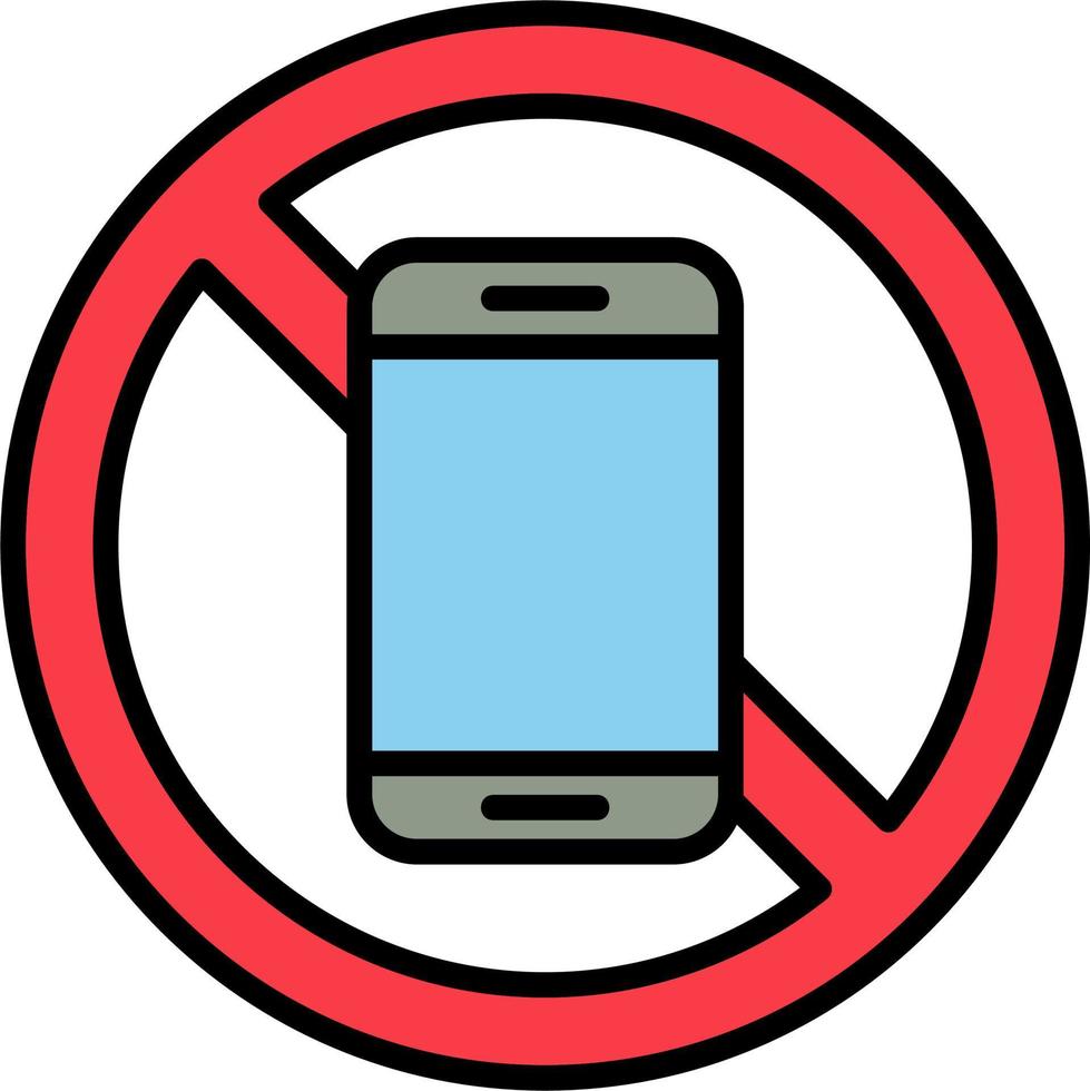 No Mobile Phone Vector Icon