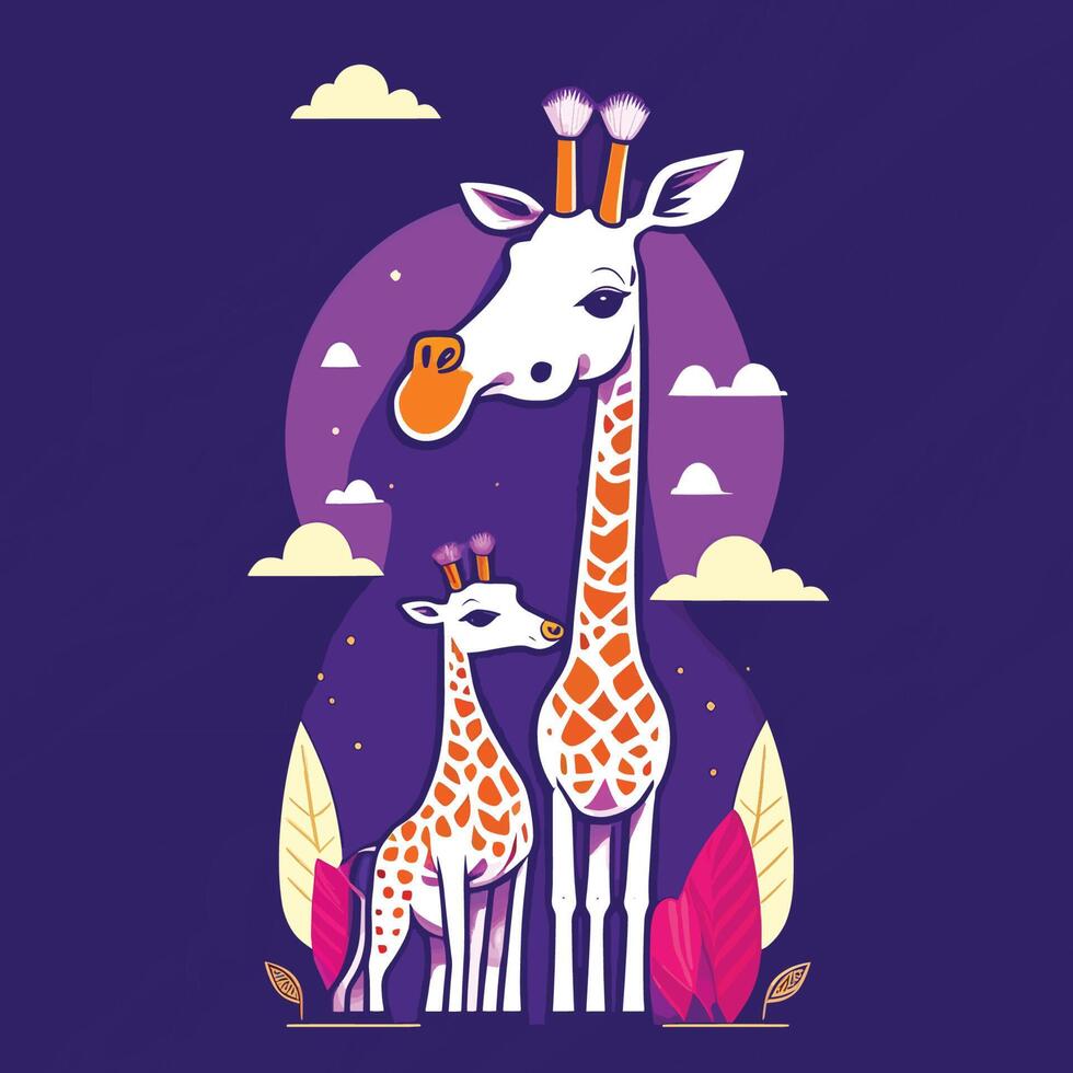 giraffe t-shirt mens vector