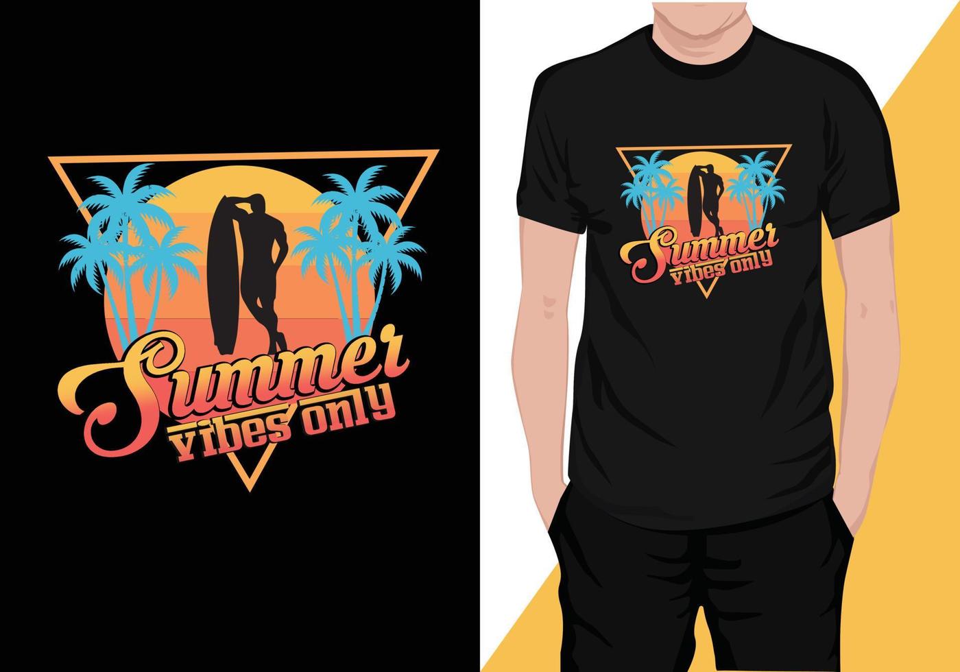 diseño de camiseta de verano vector