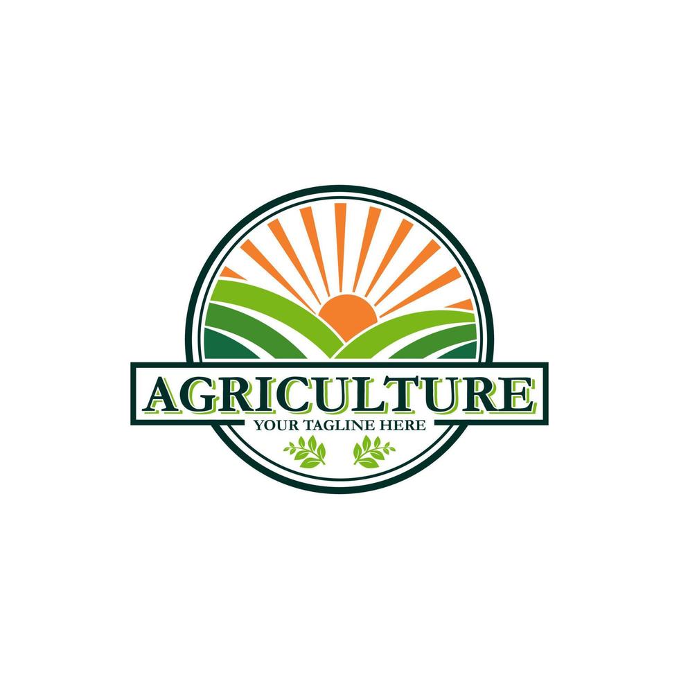 agricultura logo - vector ilustración, agricultura emblema diseño. adecuado para tu diseño necesidad, logo, ilustración, animación, etc.