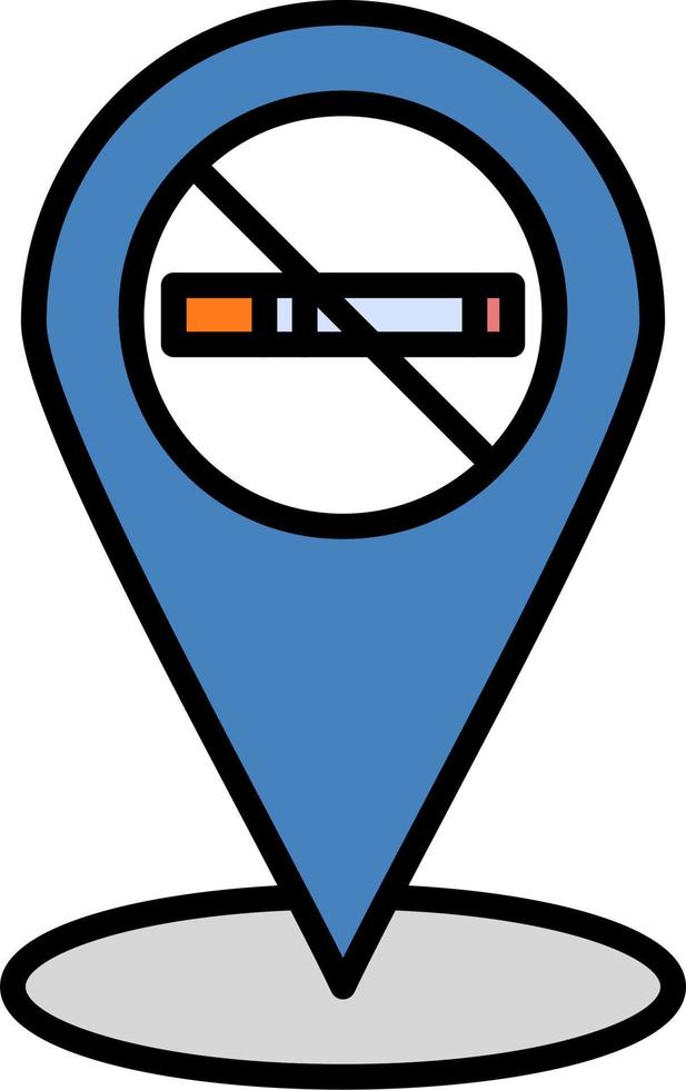 No de fumar sitio vector icono