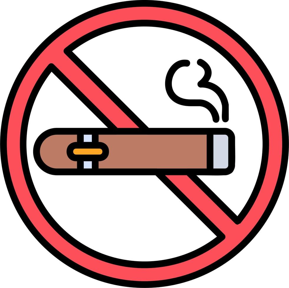 ningún icono de vector de cigarro