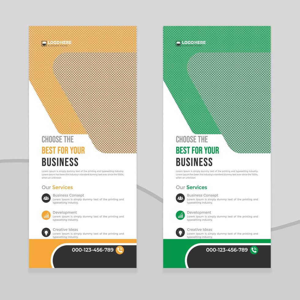 modern Business rack card or dl flyer template Design vector