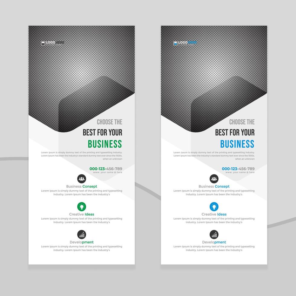 modern Business rack card or dl flyer template Design vector