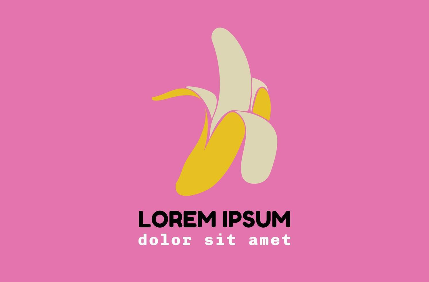 fresh banana logo vector fruit