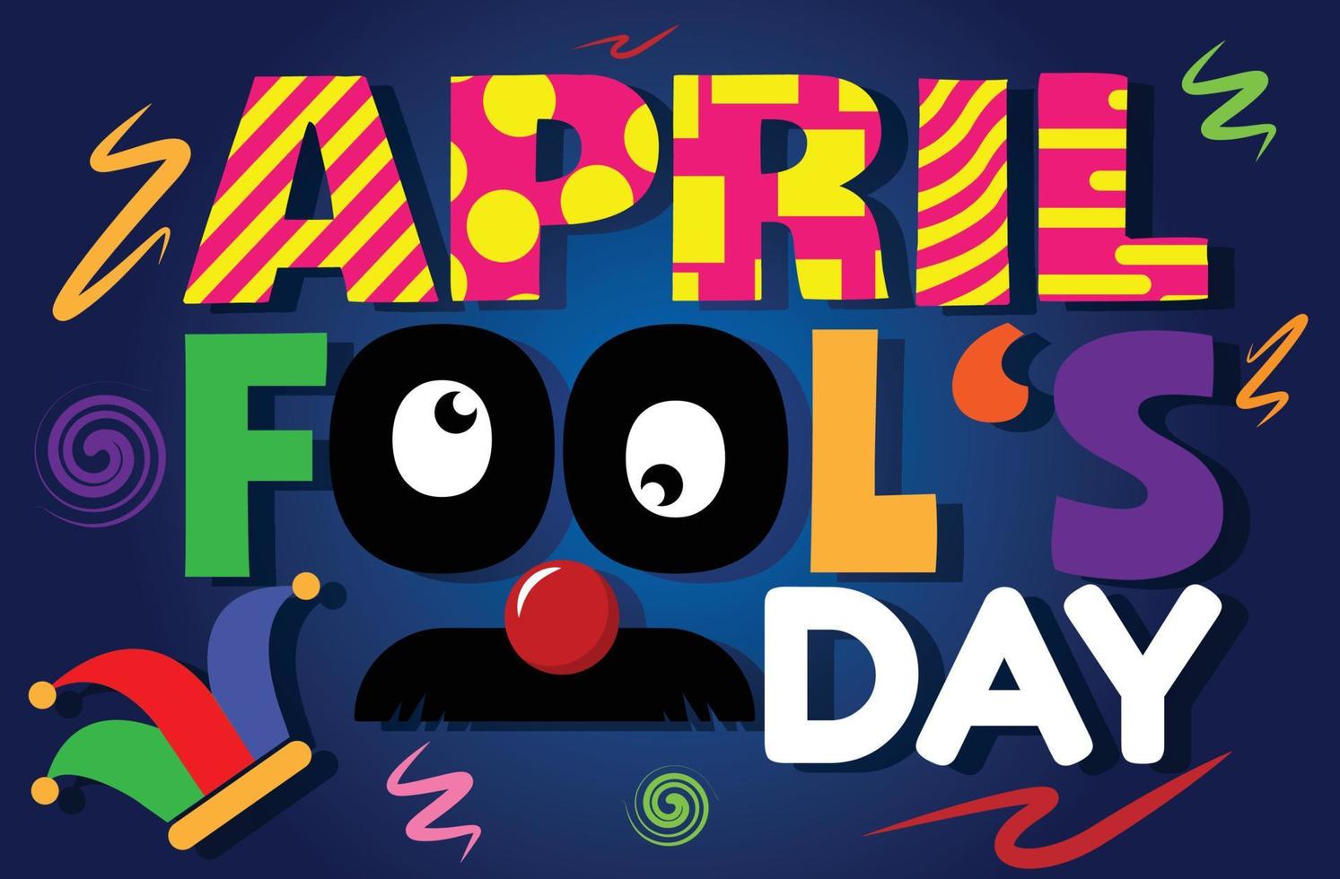 april fools day template celebration vector
