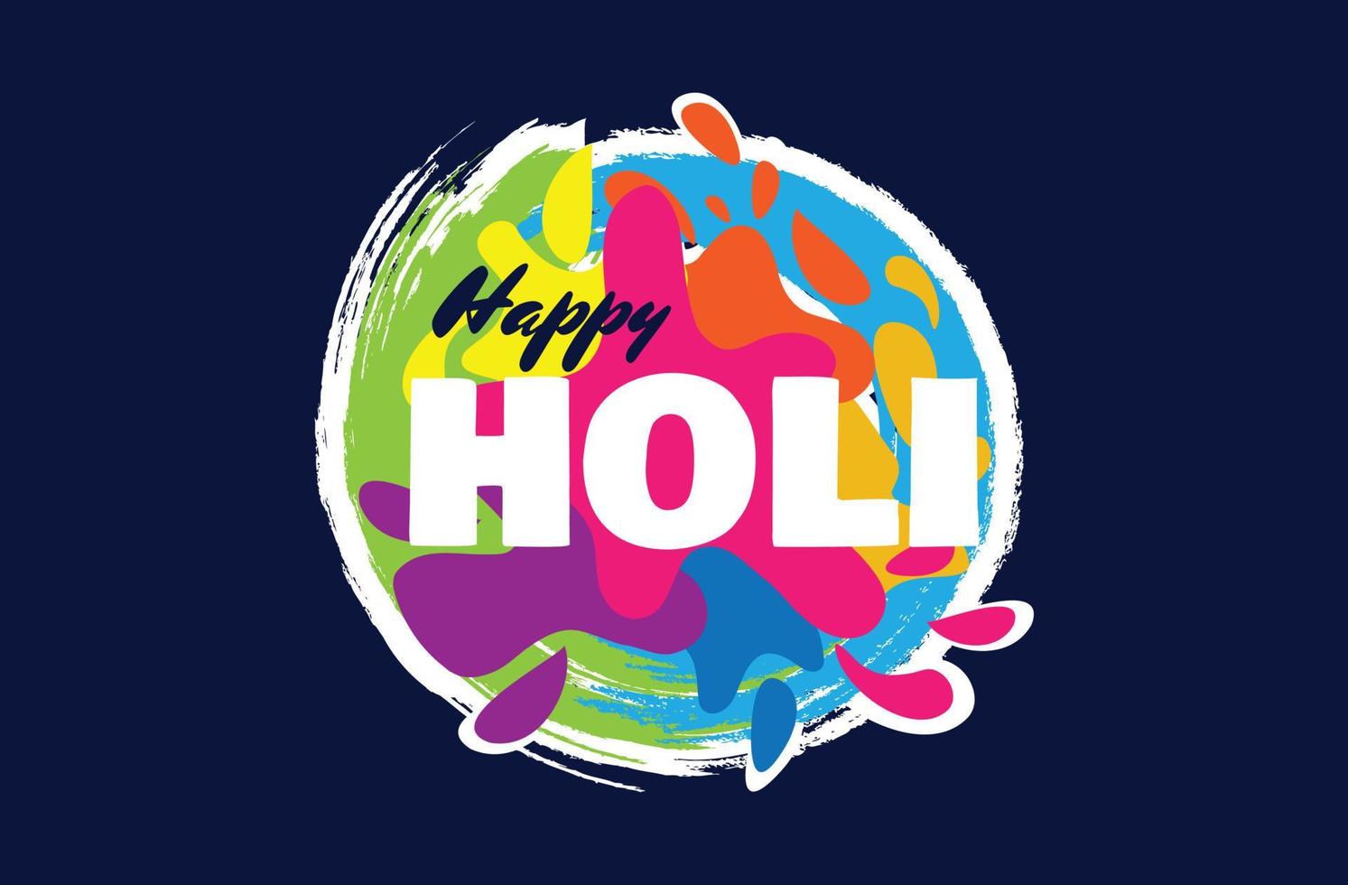 happy holi celebration vector art