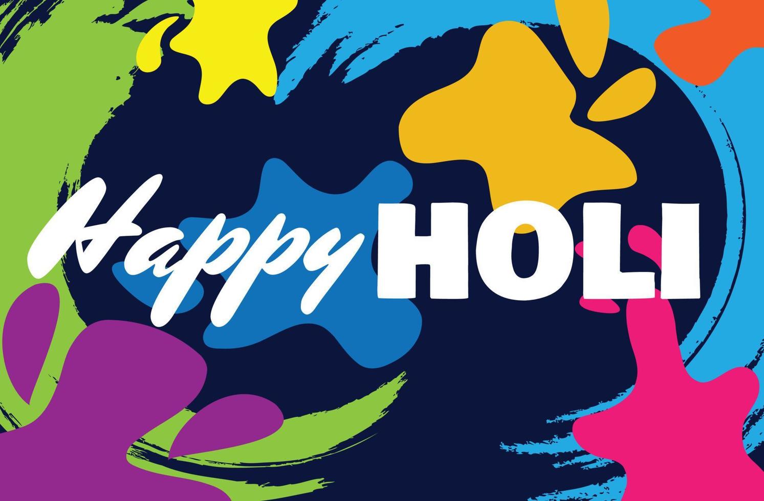 happy holi celebration art vector background template