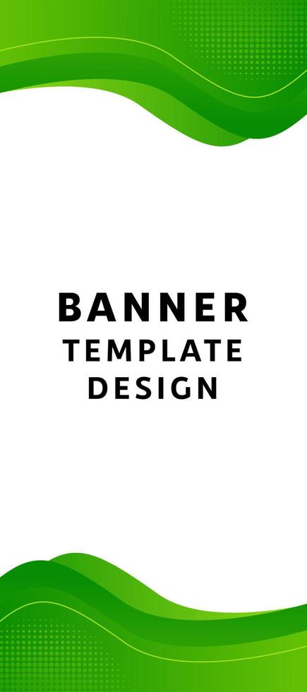 Green banner template design. Suitable for banner or roll up banner, brochure, leaflet vector