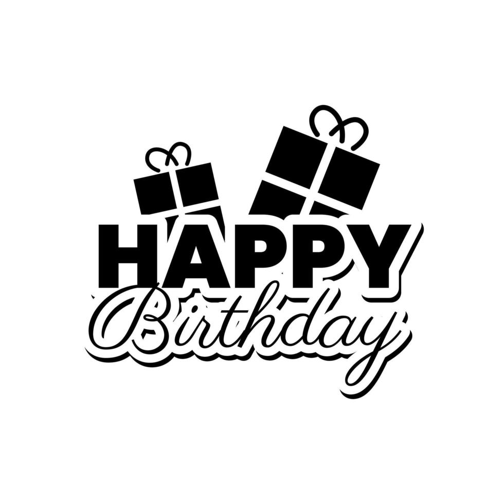 Happy birthday celebration icon label design vector