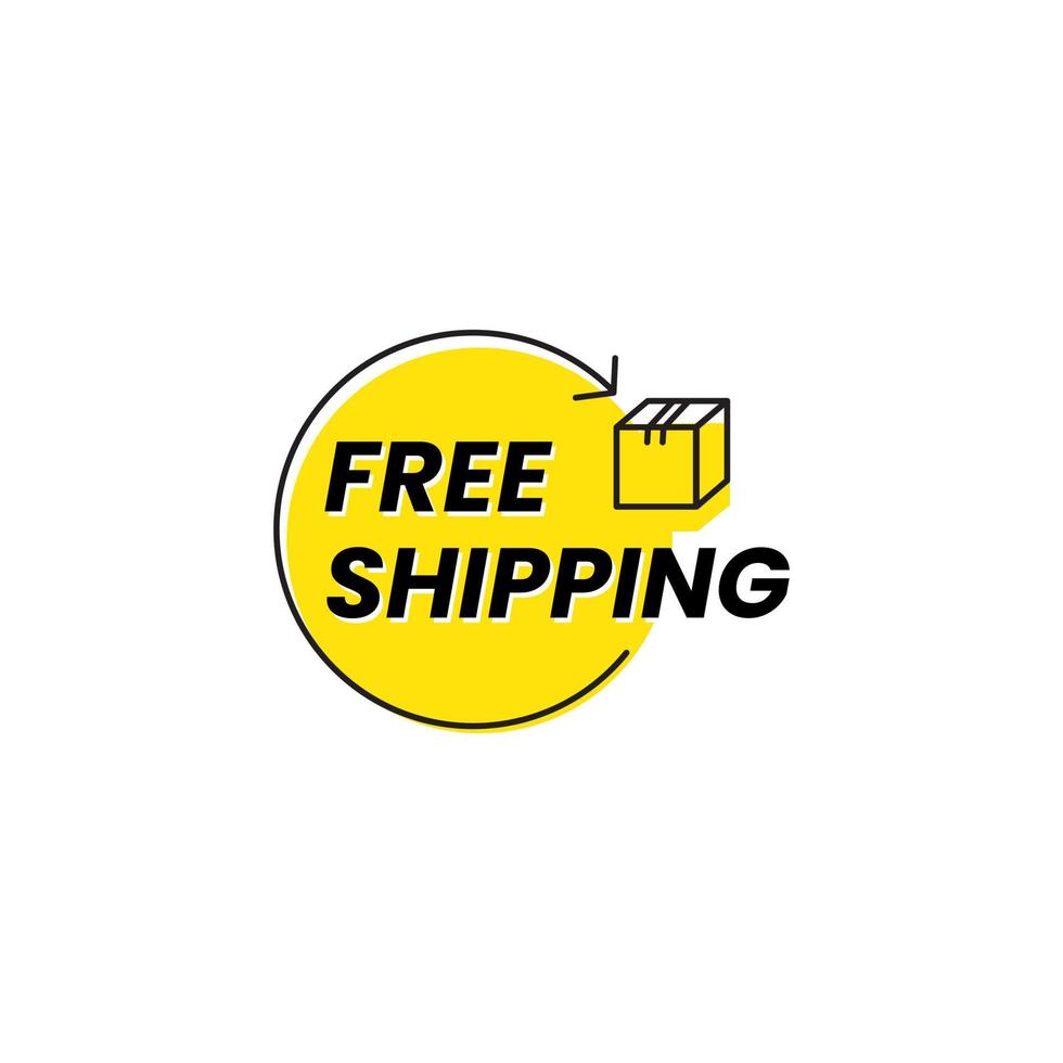 Free shipping delivery icon label sign design vector