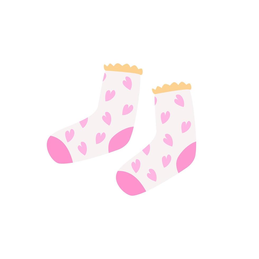 Cute socks pajamas party icon illustration design vector