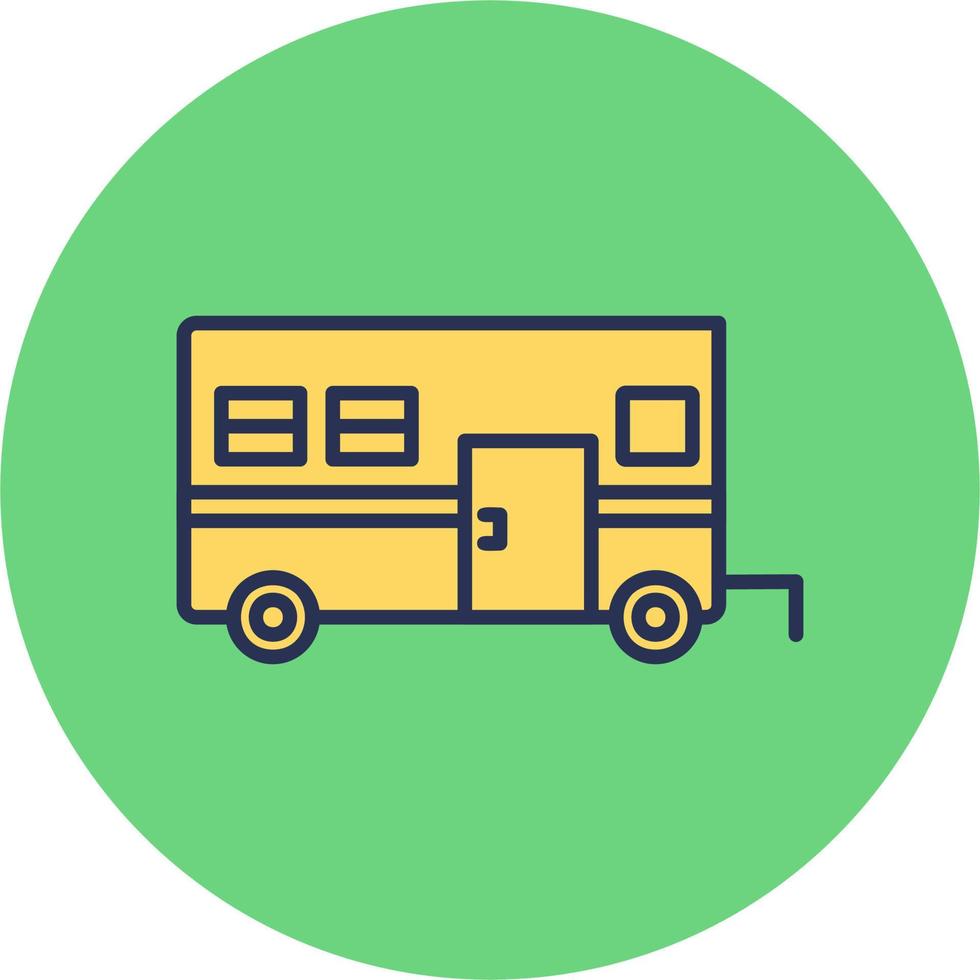 icono de vector de autocaravana