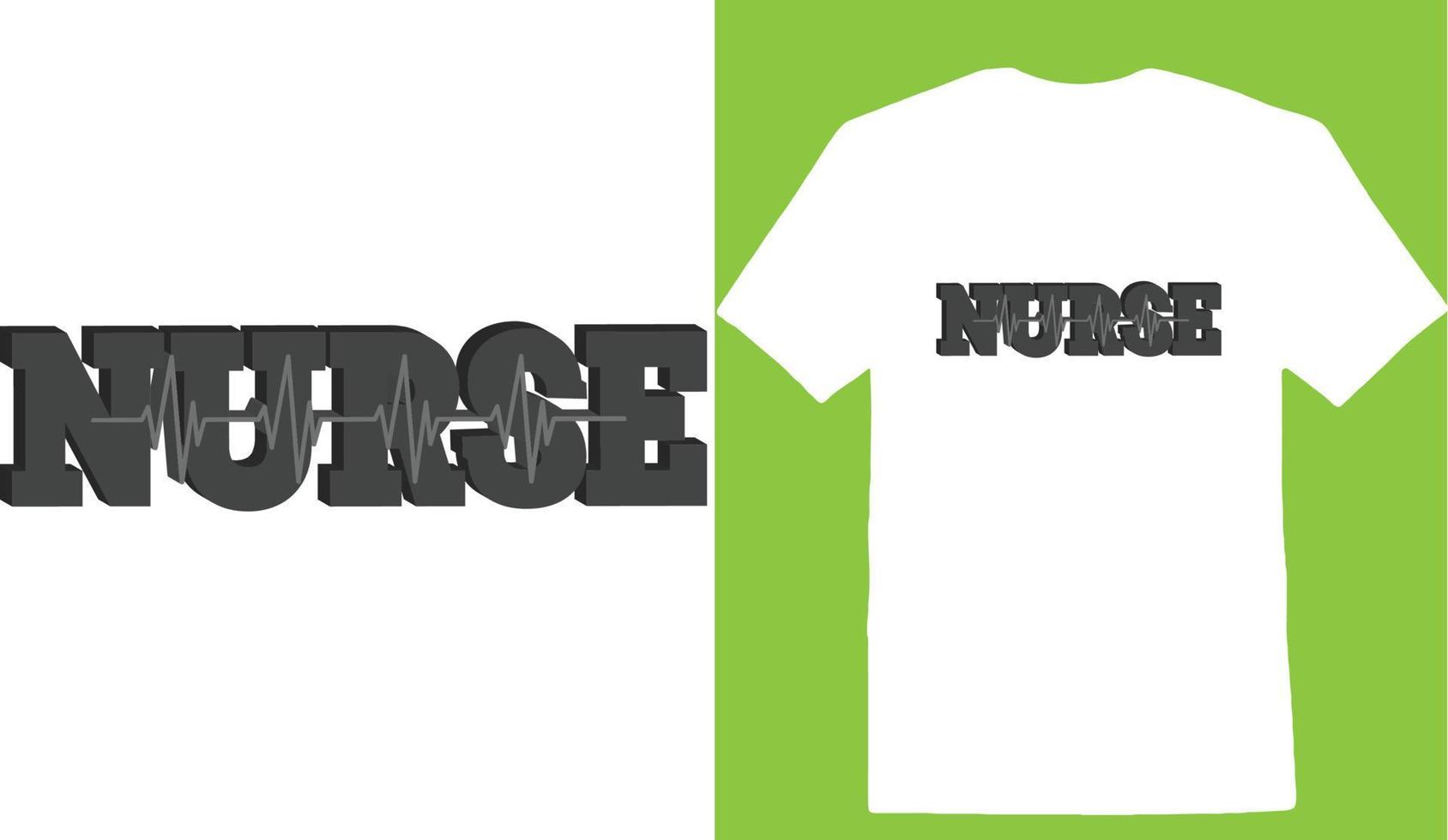 Nurse T-shirt Design vector