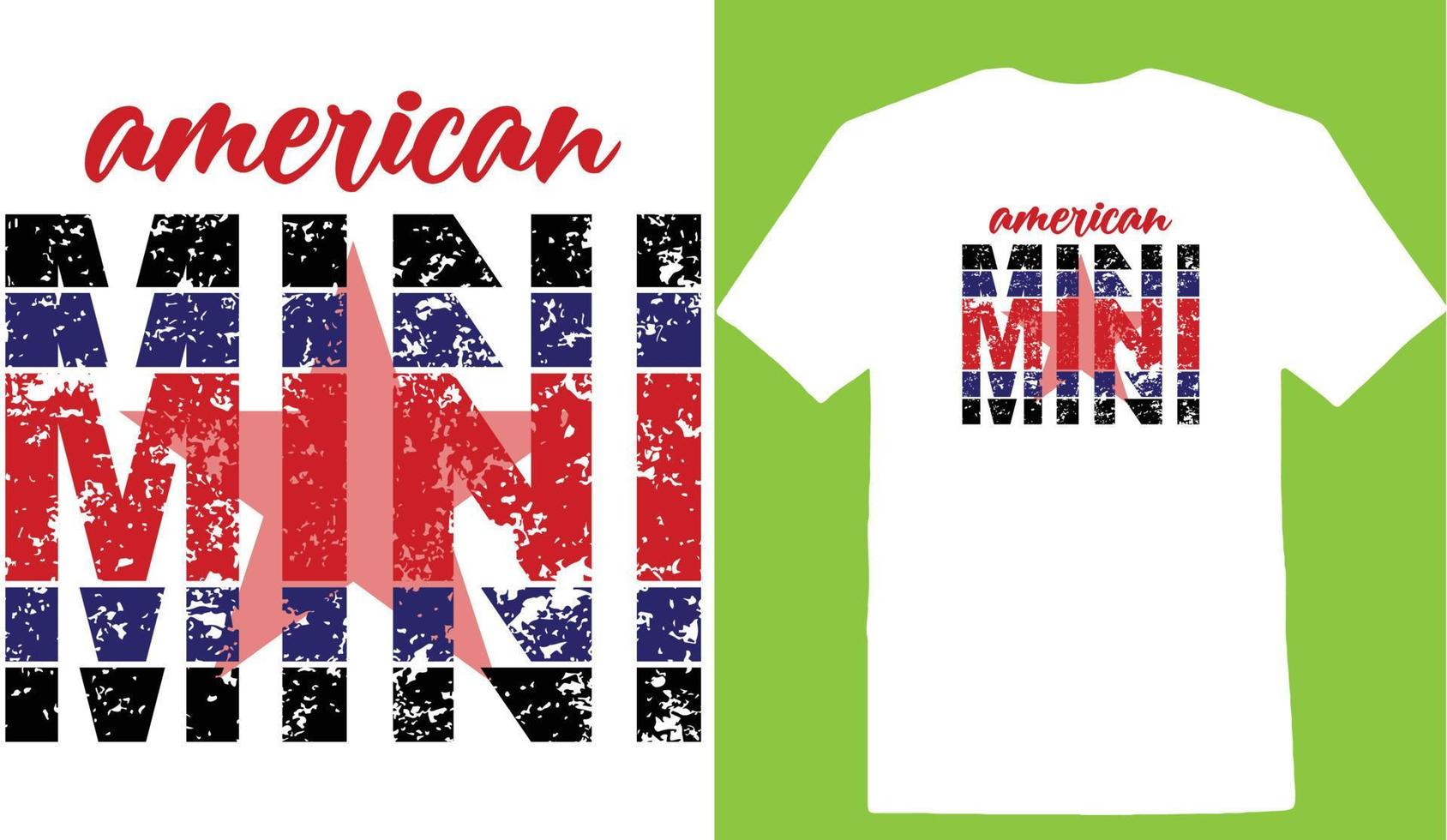 American Mini SVG PNG DXF, 4th of July T-shirt vector