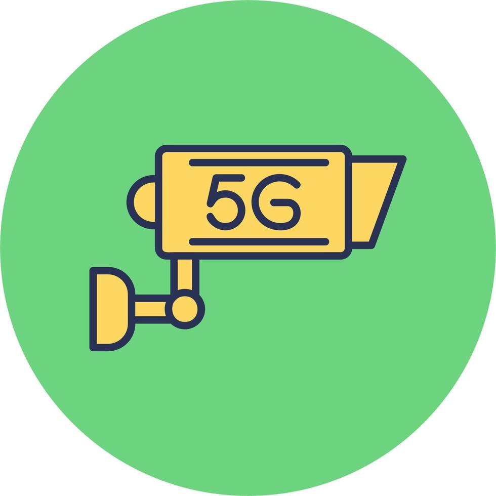 5g cctv cámara vector icono