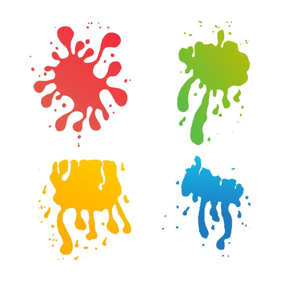 abstract color splash set collection vector