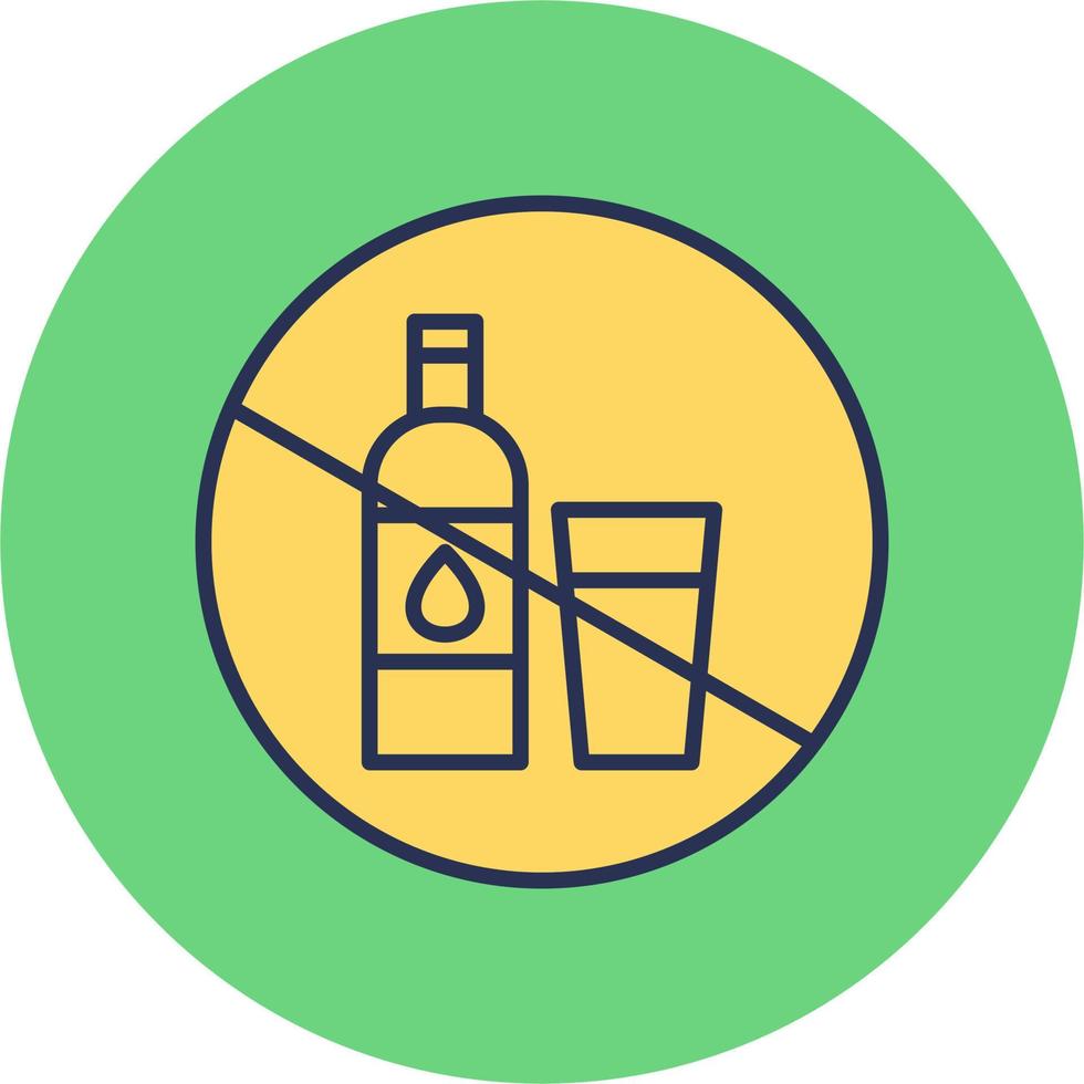 No Alcohol Vector Icon