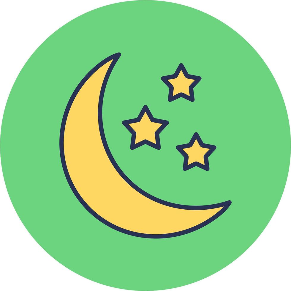 creciente Luna vector icono