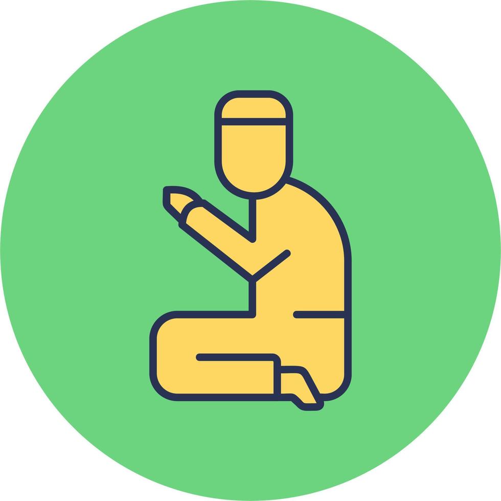 Man Praying Vector Icon