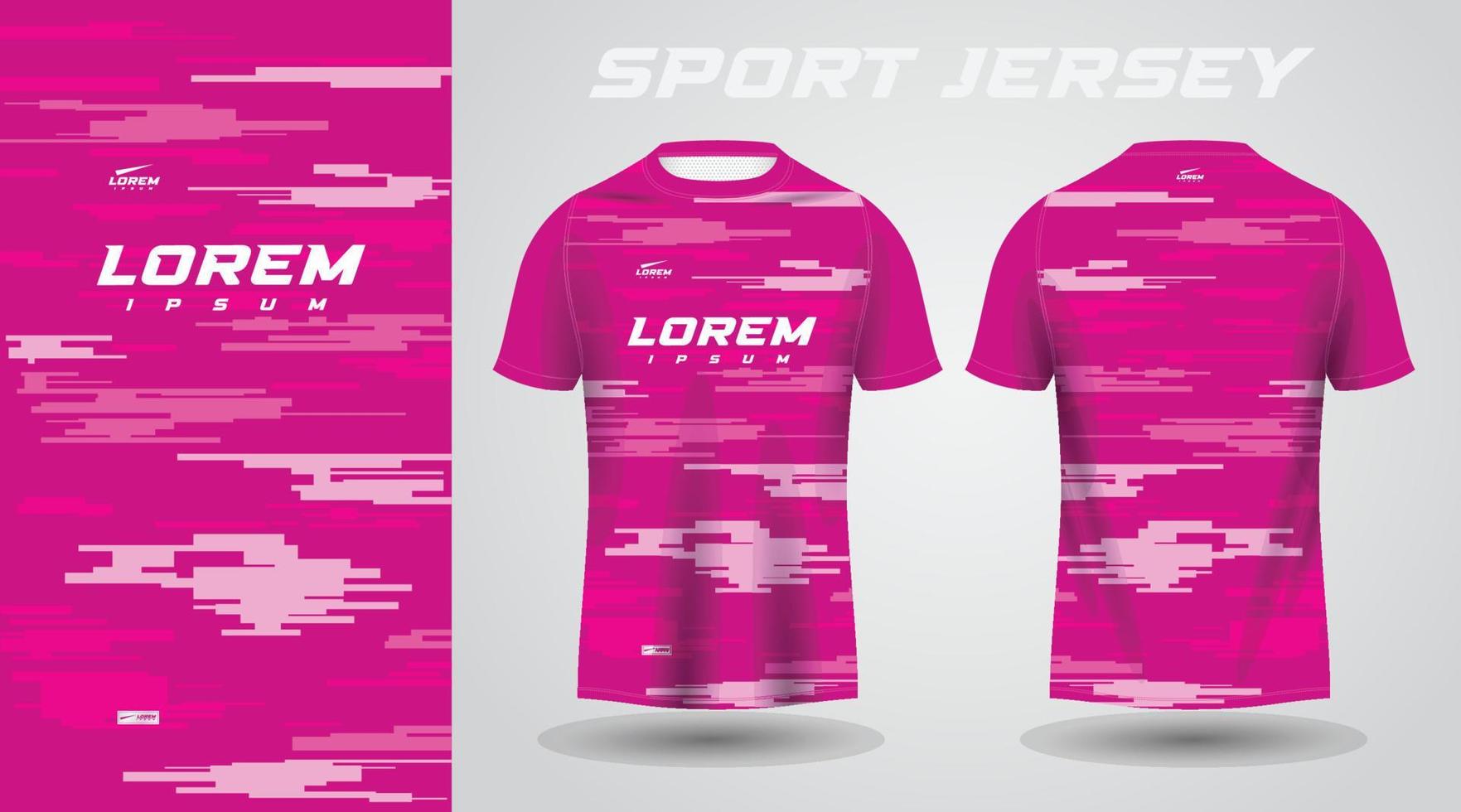 pink shirt soccer football sport jersey template design mockup vector