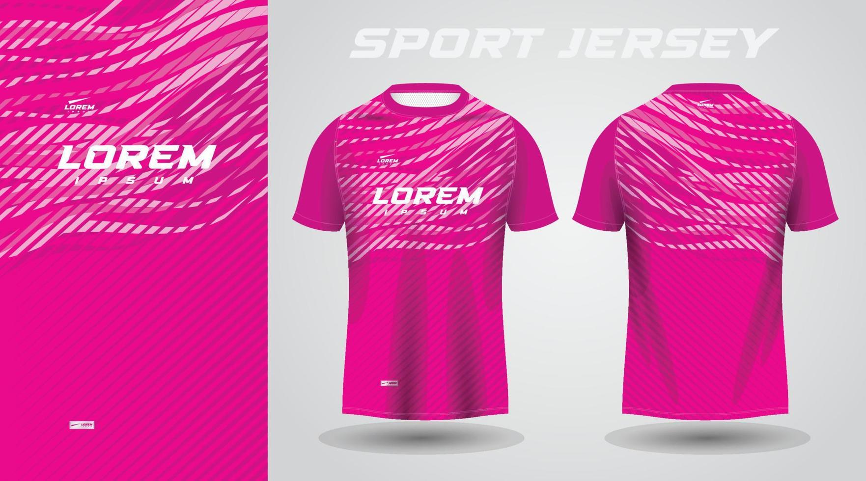 pink shirt soccer football sport jersey template design mockup vector